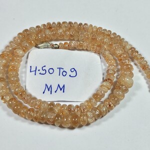 Goldstone Rondelle Beads: AAA Sparkling Sunstone, 16&quot; Strand