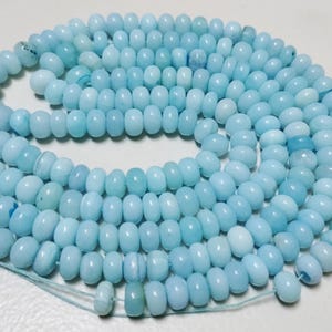 Peruvian Opal Rondelle Gemstone Beads: Smooth Candy Opal, 16 Inch Strand