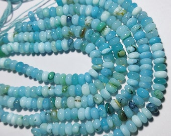 NATURAL GEMSTONE PERUVIAN BLUE OPAL 6MM SQUARE HEISHI BEADS NECKLACE 16.5" NATURAL GEMSTONE PERUVIAN BLUE OPAL 6MM SQUARE HEISHI BEADS NECKLACE 16.5"