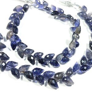 natural,iolite faceted fancy teardrop shape,faceted iolite teardrop shape,iolite fancy drop shape,faceted fancy teardrop shape,7 inch strand