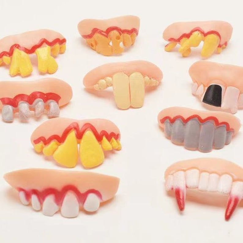Rabbit Tooth Whole Toy Funny Funny False Teeth Set Etsy