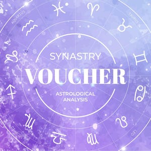 Buono SINASTRIA ASTROLOGICA - Analisi completa con messaggio personalizzato • PT_IT (file PDF per la stampa)