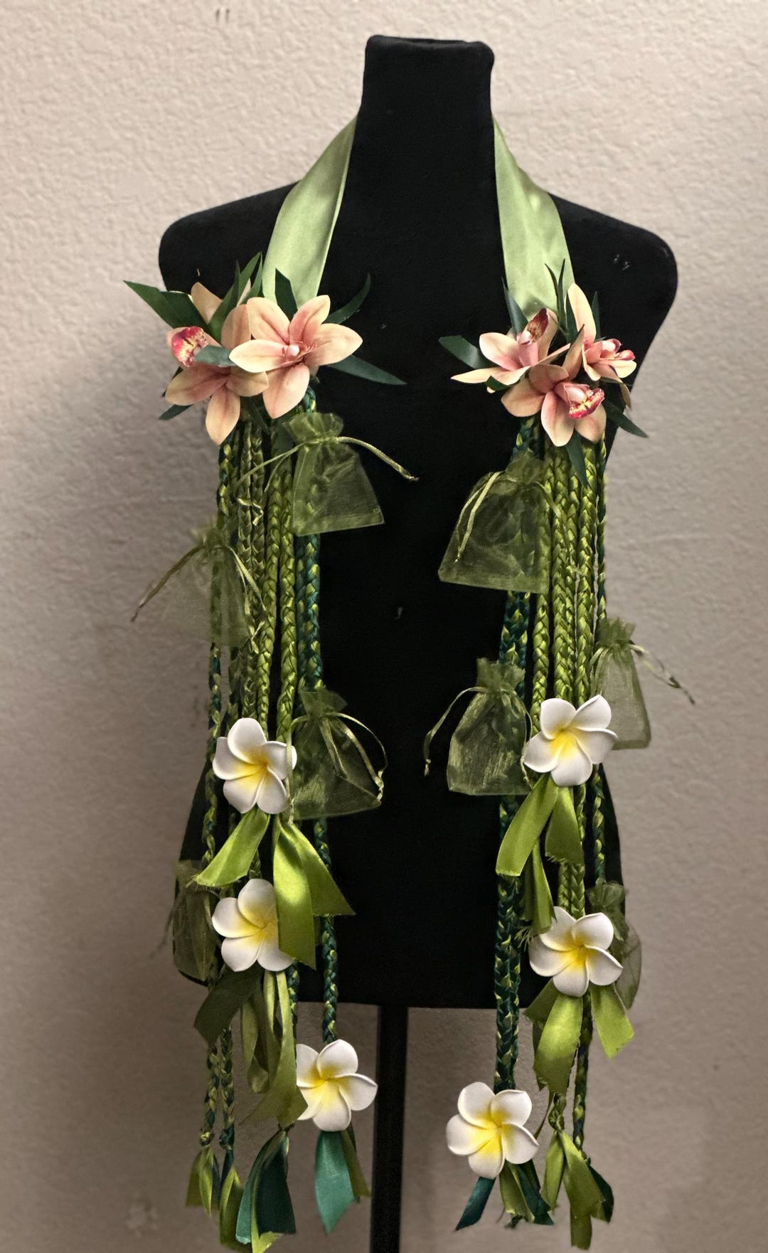 Orchids and Plumerias Graduation Lei With Sachet Bags - Etsy