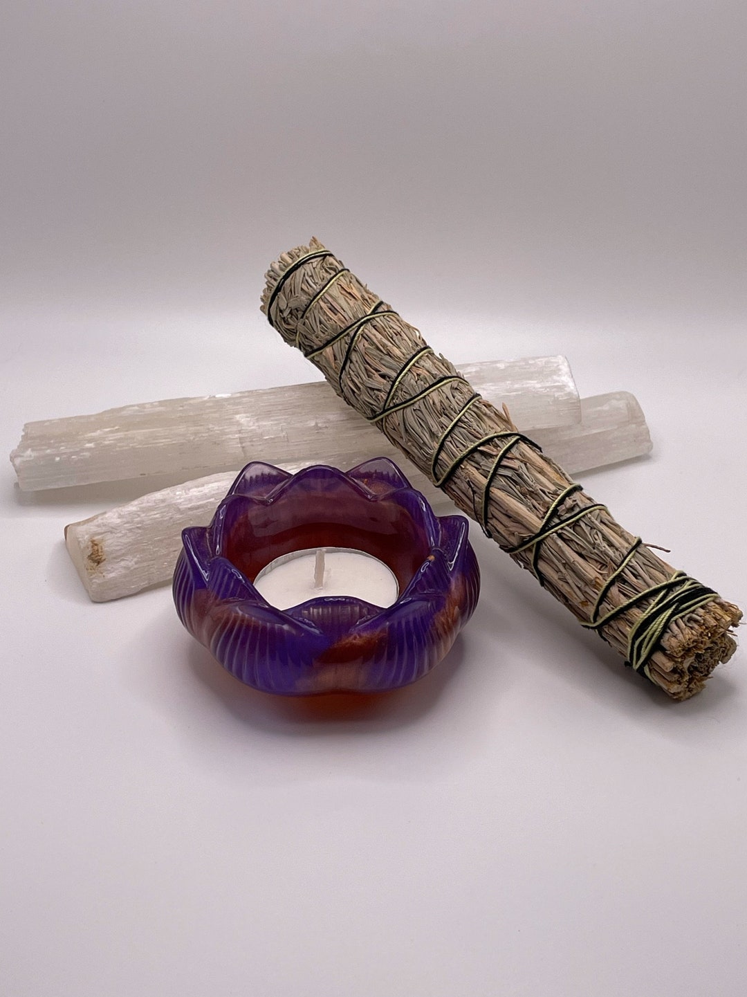 Lotus Flower Tea Light Holder Etsy