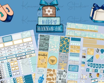 Classic Happy Planner Chanukkah Weekly Sticker Kit