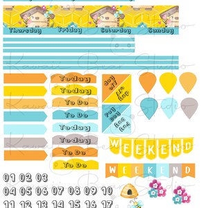 Honey Bee Spring Printable Weekly Kit for Classic Happy Planner - Etsy