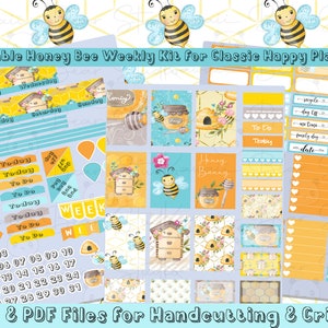 Honey Bee Spring Printable Weekly Kit for Classic Happy Planner - Etsy