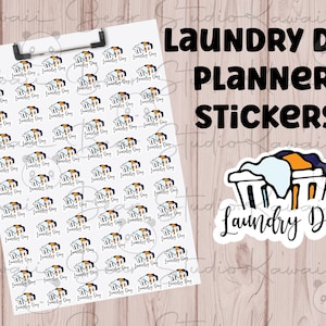 Full Sheet Laundry Day Planner Stickers