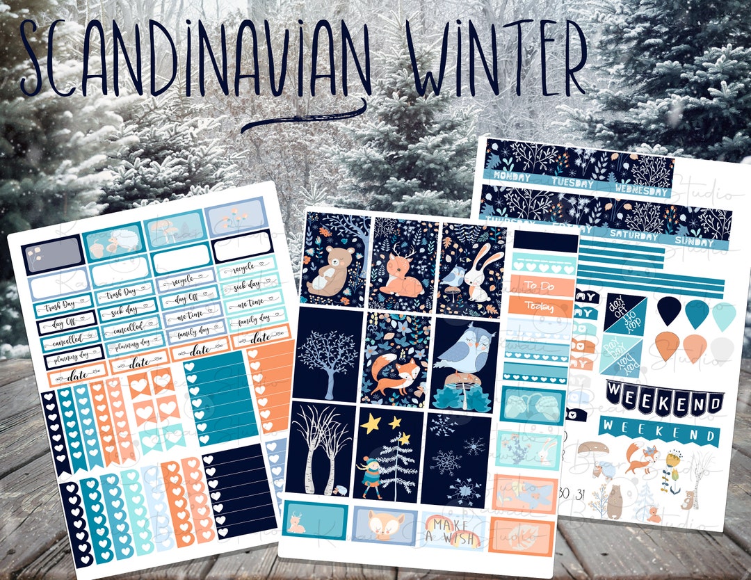 Scandinavian Winter Weekly Planner Kit for Happy Planner - Etsy