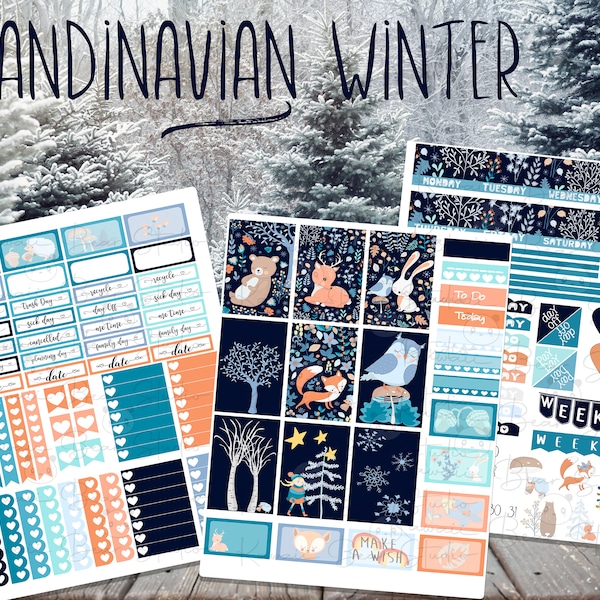 Scandinavian Winter Weekly Planner Kit for Happy Planner