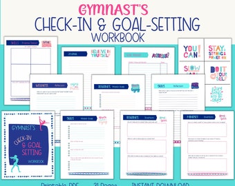 Gymnast's Check-in and Goal-setting Workbook, Gymnastics Goal Tracker, Printable Gymnastics Tracker, Printable Gymnastics Journal