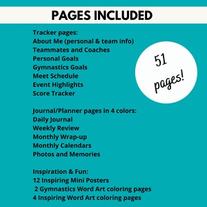 Gymnastics Journal/tracker, Gymnastics Planner, Gymnastics Scorebook ...