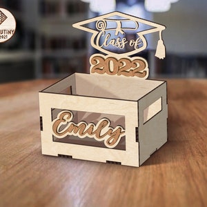 Personalized Congratulation Crate svg,Graduation svg,Treats Box svg,Gift for Her, Glowforge Ready svg,Laser Cut file,Digital Download