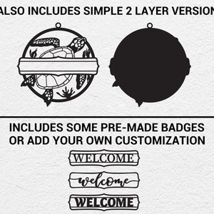 Multi-layer Assemble and Non Assemble Sea Turtle Sign - Laser Cut File ...