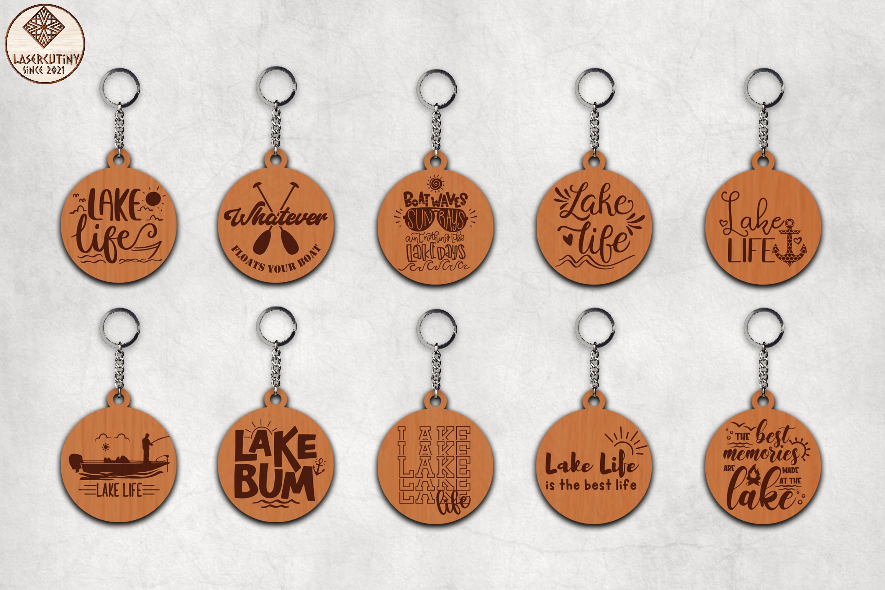 River Key Chain Lake Life Keychain SVG Bundle, Round Keychain Svg,river Keychain Svg ...