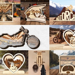 LaserCutiny Multi-layer Motor Bundle 3 Designs - Glowforge svg files - Digital Files