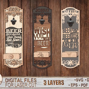 Bottle Opener svg, Personalized Beer Bottle Opener svg ,Gift For Husband svg, Gift For Dad, Gift For Brother ,  Groomsman Gift, Men&#39;s Gift