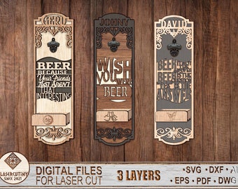 Abridor de botellas svg, Abridor de botellas de cerveza personalizado svg, Regalo para esposo svg, Regalo para papá, Regalo para hermano, Regalo para padrinos de boda, Regalo para hombres