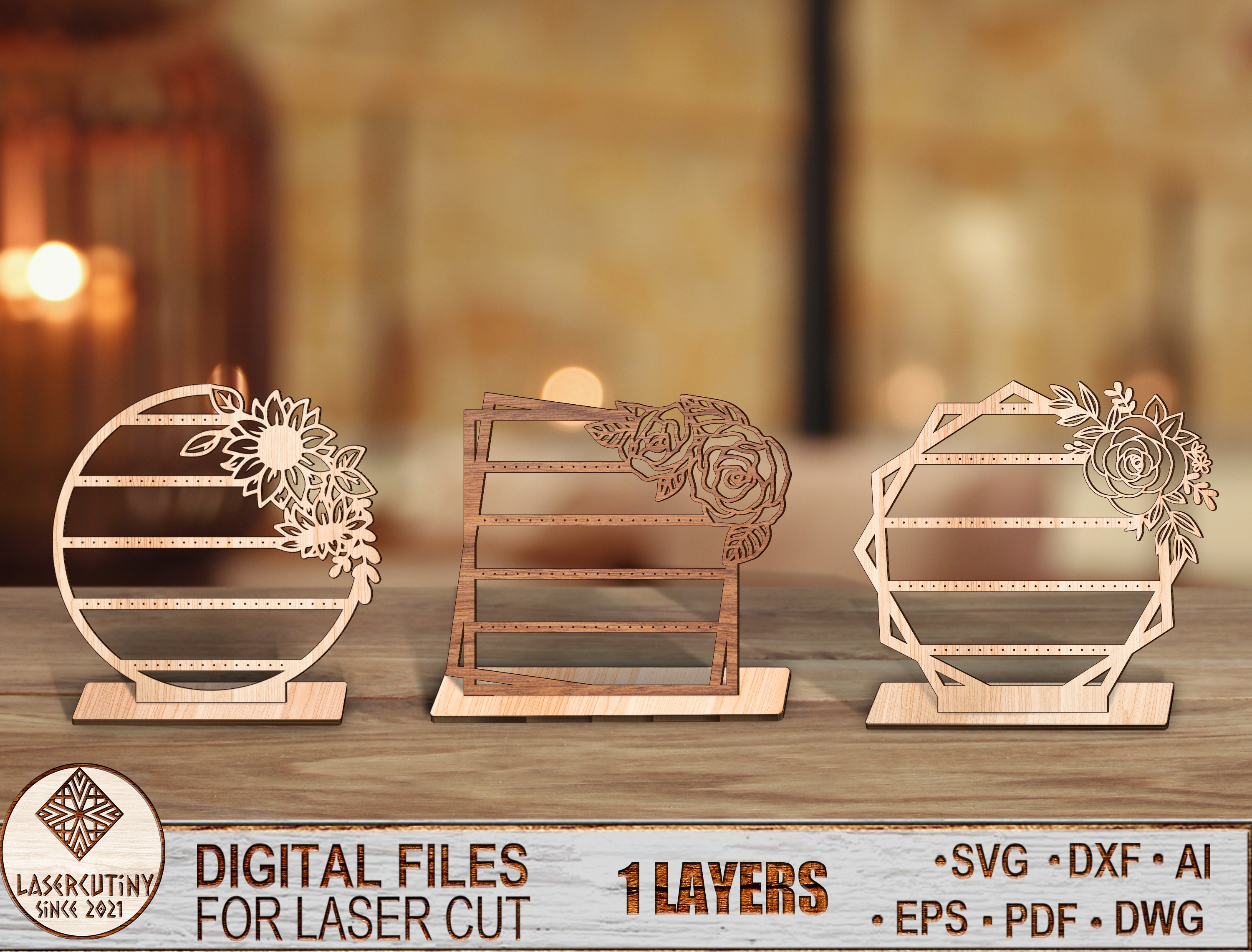 Laser Cut Wood Earrings Mushroom Etsy