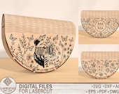 Wooden Clutch Laser Cut Wooden Bag, Laser Cut Fashion Clutch, wooden bear bag Svg,gift for mom svg, Glowforge Files Svg