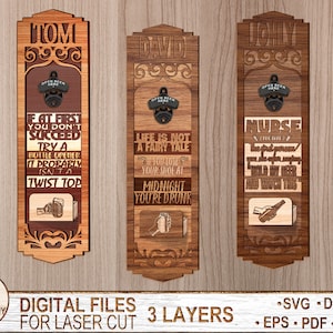 Beer Lovers Beer Openers, Beer Lovers Laser Digital File, Beer Lovers Svg,Dxf,Ai,DWG, Beer Openers Glowforge,Laser Cut File