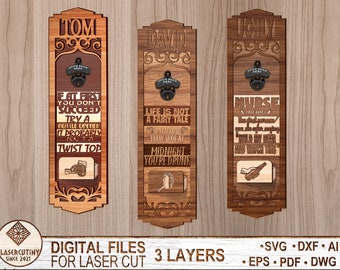 Abridores de cerveza amantes de la cerveza, archivo digital láser amantes de la cerveza, amantes de la cerveza Svg, Dxf, Ai, DWG, abridores de cerveza Glowforge, archivo de corte láser
