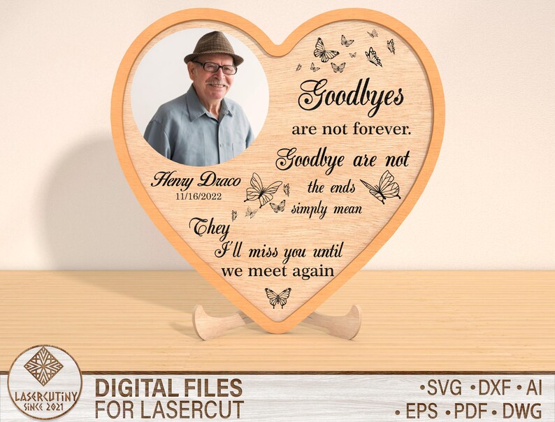 3D Personalized Memorial Photo Frames Bundle, Memorial Poem Quotes Svg ...