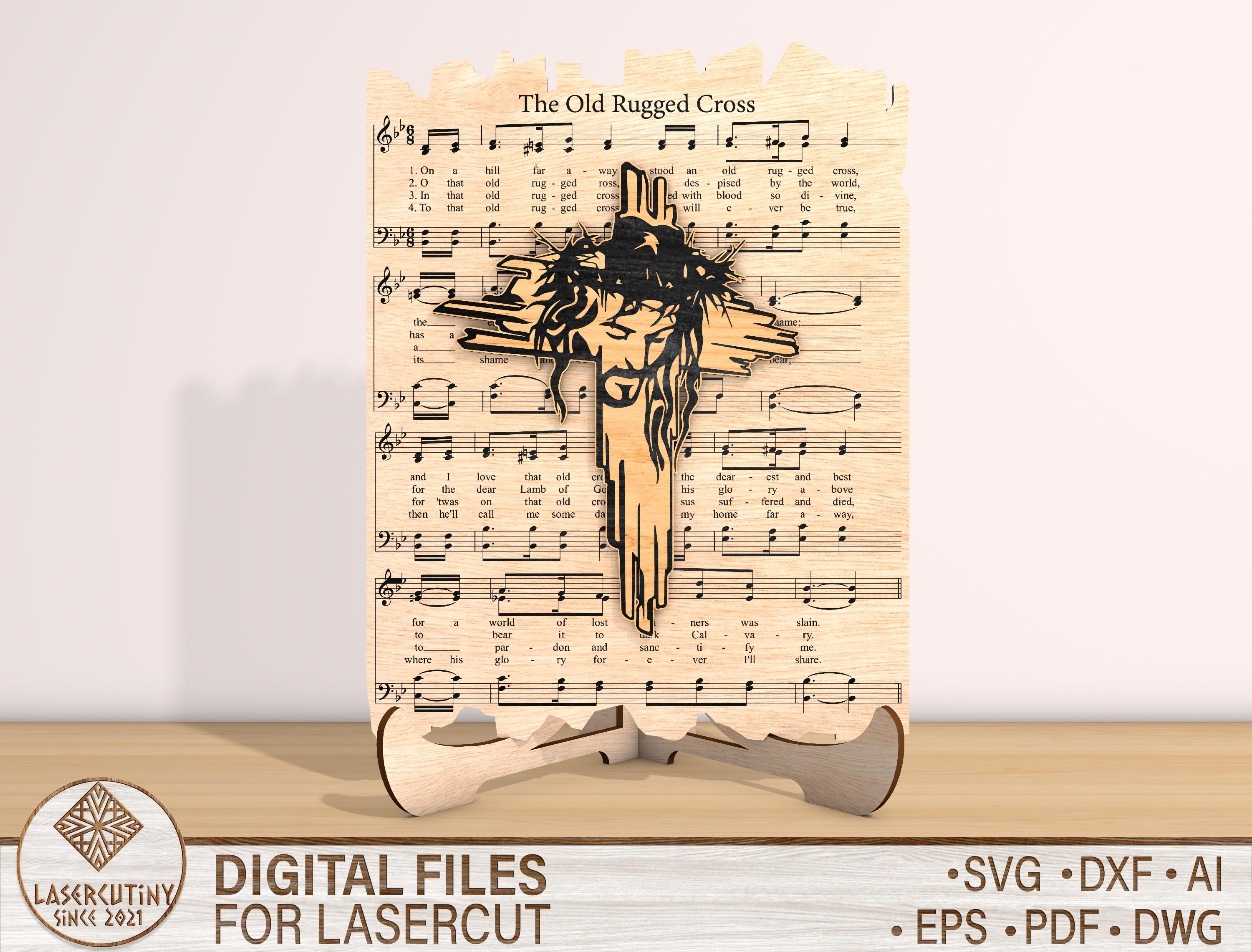 Easter Rugged Cross Easter the Old Rugged Cross Standing Svg, Faith Svg Lasercut File,cross ...