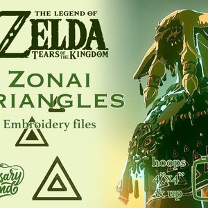 The Legend of Zelda: Tears of the Kingdom - Zonai Triangles - Borduurontwerpbestanden voor cosplay - DIGITALE DOWNLOAD