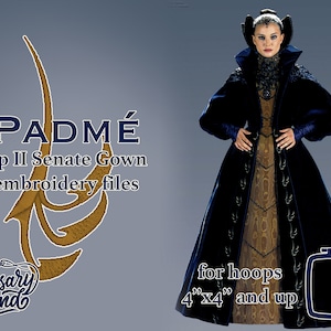 Padmé Amidala Senaatsjurk - Cosplay Borduurbestanden - DIGITALE DOWNLOAD