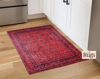 Small Rugs for Bedroom 2x3 Rug Red Kitchen Rug Red Rugs for Living Room, Size: 2'x3' Door Mat