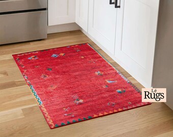 2x3 Turkish Oushak Rug, Small Area Rugs 3x5 4x6 Vintage design Oriental Luxury Rugs for Kitchen Bathroom Bedside Bedroom Entryway Laundry