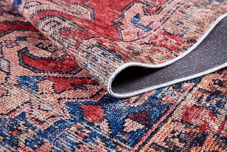 Distressed Turkish Rug Faded Red Rug Oversized 10x14 9x12 Etsy