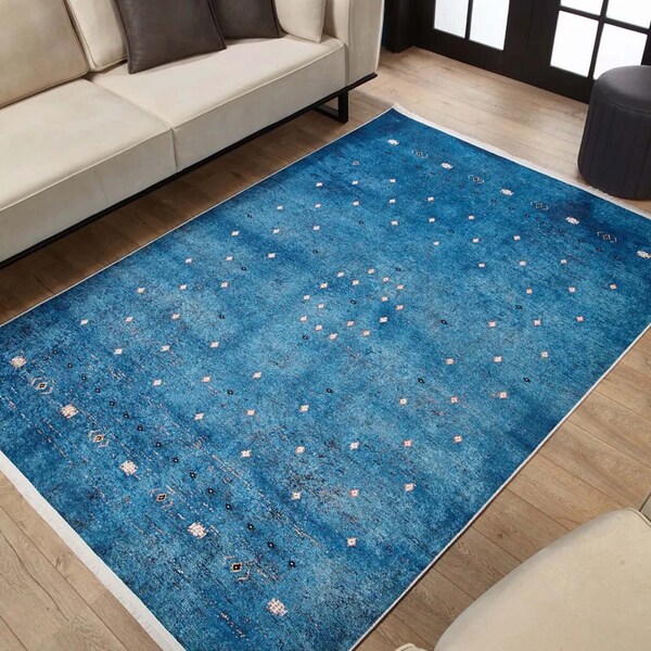Royal Blue Area Rug Etsy
