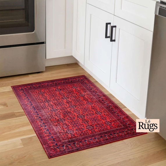 2x3 Red Afghan Rug Small Area Rugs 3x5, Small Area Rugs For Bathroom
