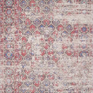 Yellow Turkish Rug, Distressed Vintage Geometric Floral Pastel 8x10 6x9 ...