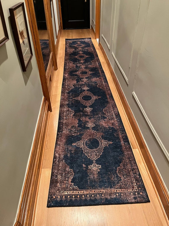 Luxury Rug Runner for Bedroom, Bathroom-Turquoise