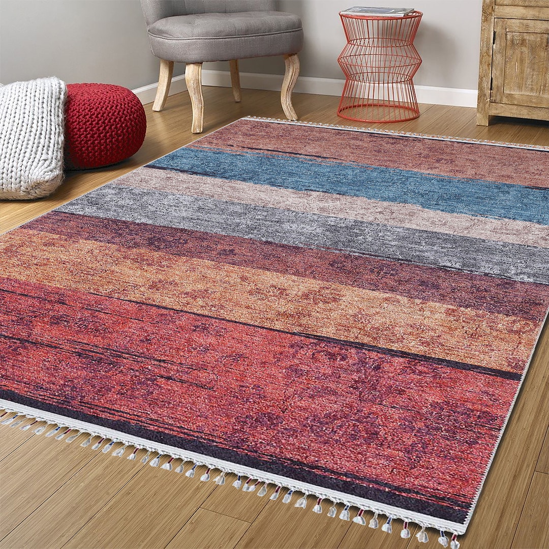 Multi Color Area Rug, Large Oversized Rugs 10x13 9x12 8x10 Solid ...