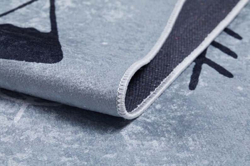 Road Map Kids Gray Rug Traffic Game Room Area Rugs Playroom Etsy