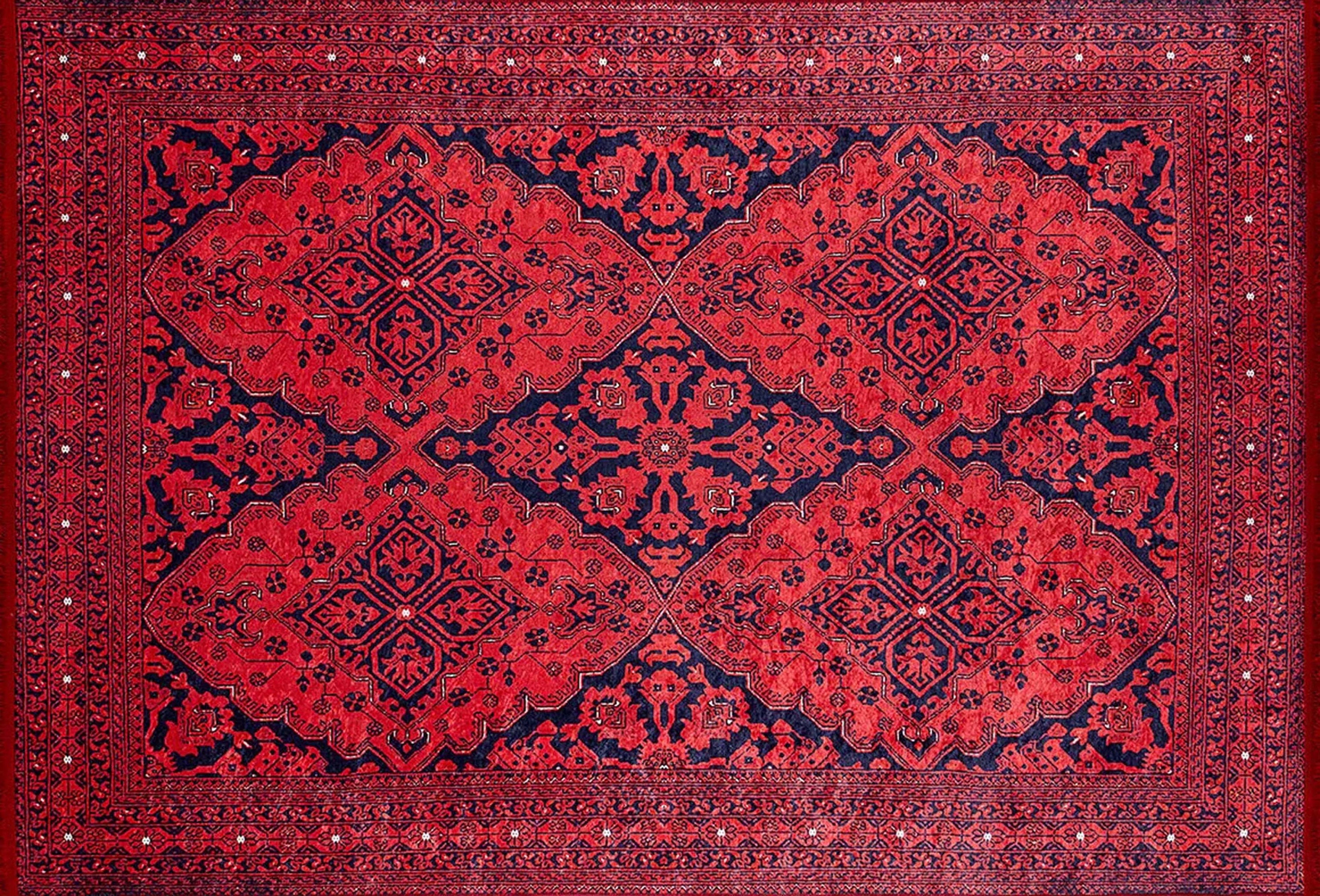2x3 Red Afghan Rug Small Area Rugs 3x5 4x6 Oriental -  UK