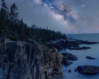 Milky Way Over Acadia National Park - Maine Nightscape Print - Acadia National Photo - Maine Wall Art