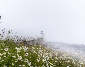 Fine Art Print Marshall Point Lighthouse In Port Clyde, Maine - Foggy Maine Lighthouse Picture  - Maine Wall Art