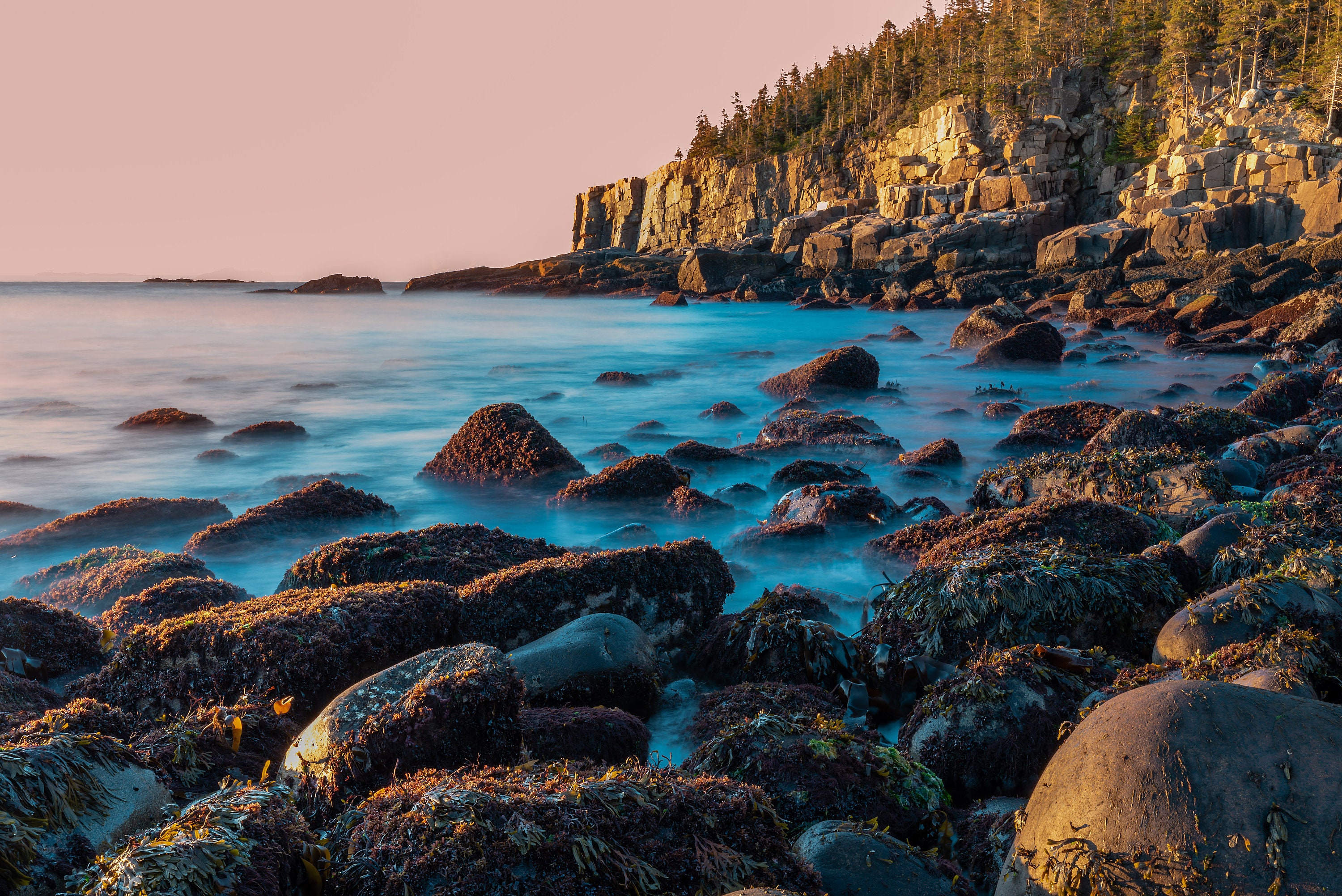 Fine Art Print Of Boulder Beach In Acadia National Park -  Maine Landscape Print -Maine Wall Art