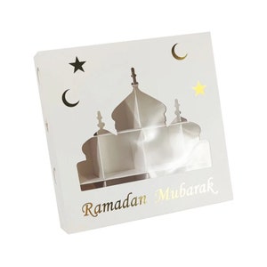 Adornos de Ramadán Kareem de madera, Decoración de mesa Eid Mubarak,  colgante islámico musulmán, suministros de fiesta Eid Al Adha, 2023
