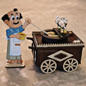 Arab Street Vendor Miniature, Egyptian Ramadan Decor (16x11x7 cm)