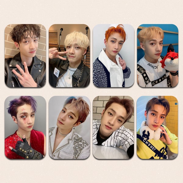8 BANG CHAN Photocards - Full Set - Pack of 8 - Stray Kids Photocards