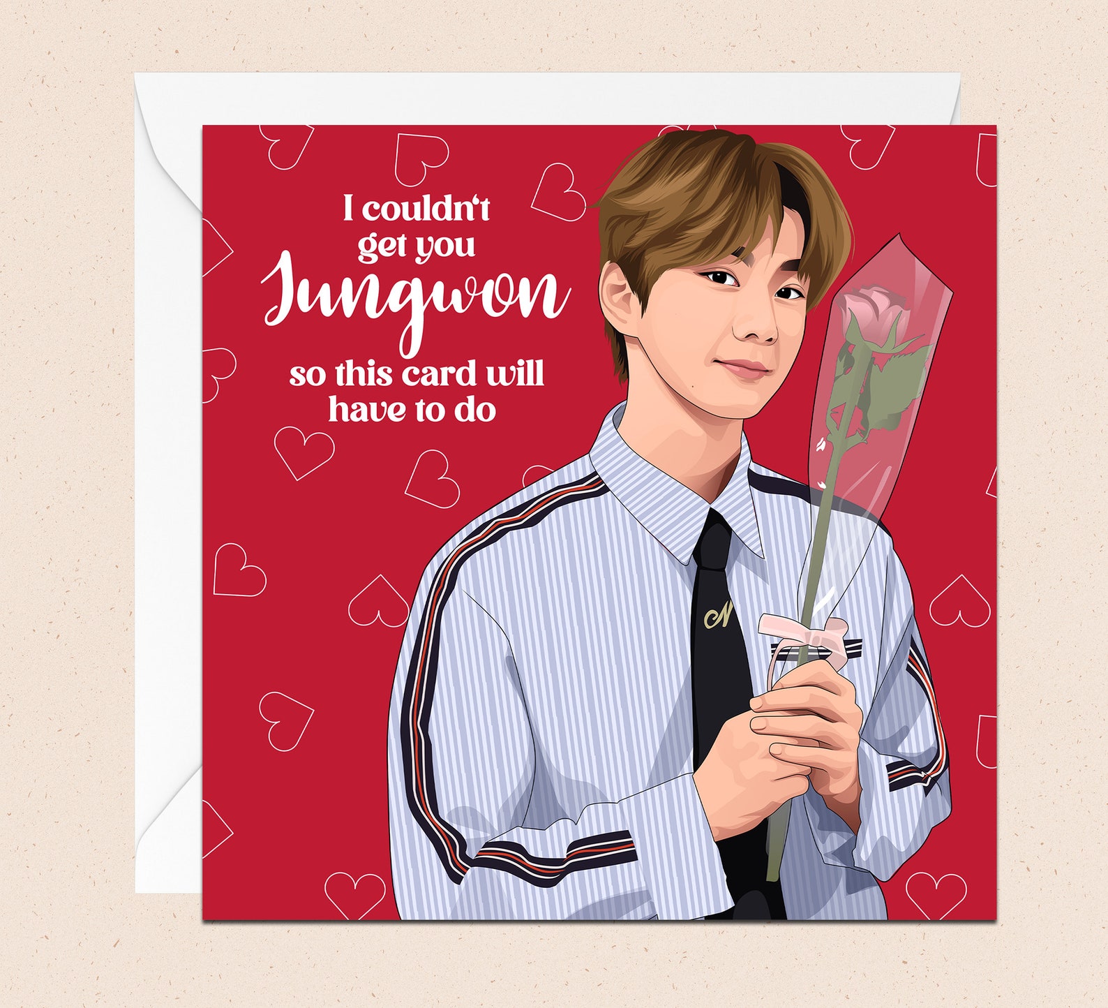 Jungwon ENHYPEN Birthday Card With Envelope K-pop - Etsy