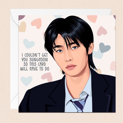 Sunghoon ENHYPEN Birthday Card With Envelope K-pop - Etsy