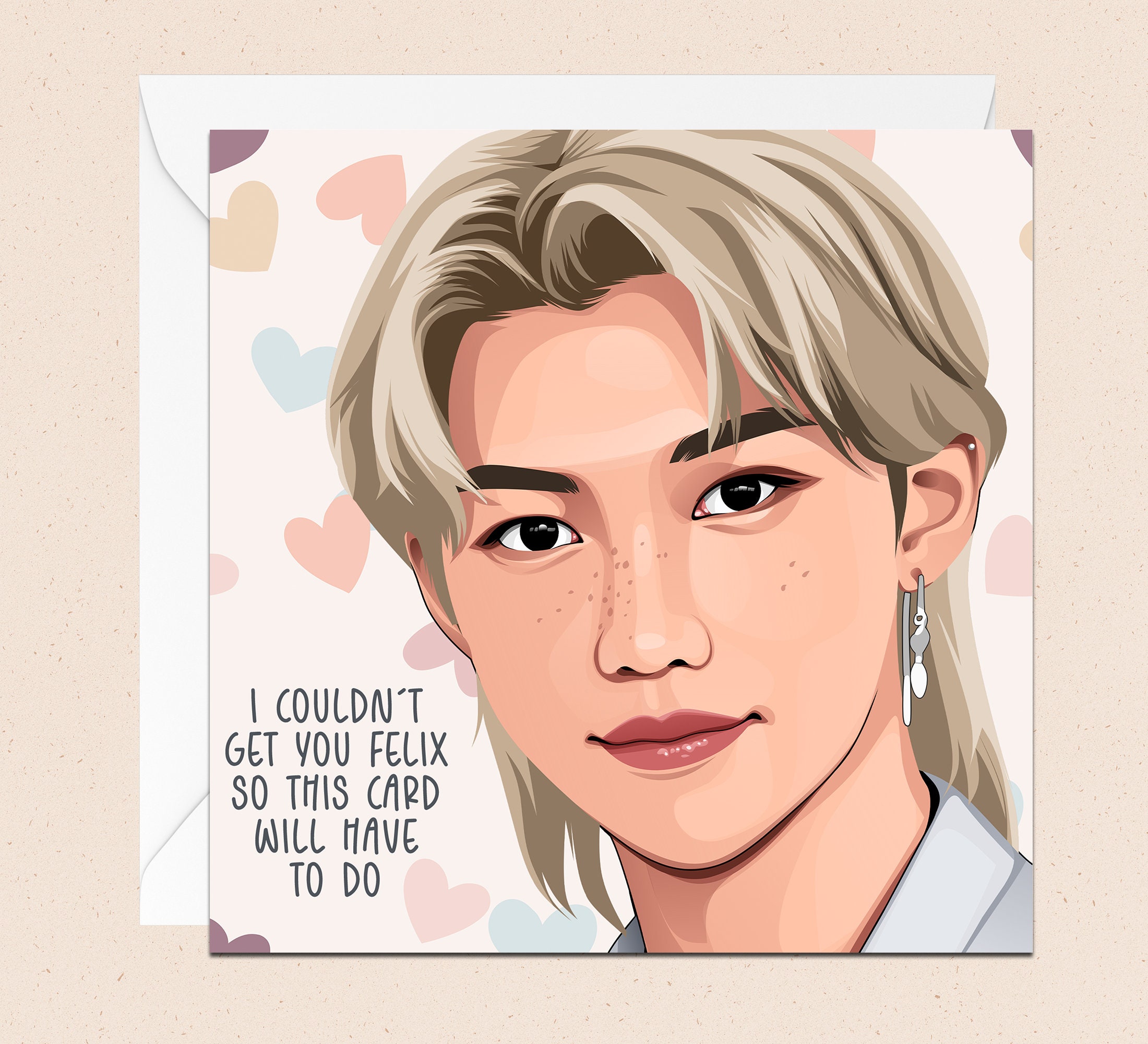 Stray Kids Felix Greetings Card Kpop Birthday Card With Etsy