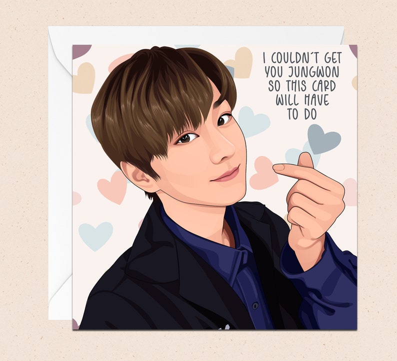 Jungwon ENHYPEN Birthday Card With Envelope K-pop - Etsy Singapore